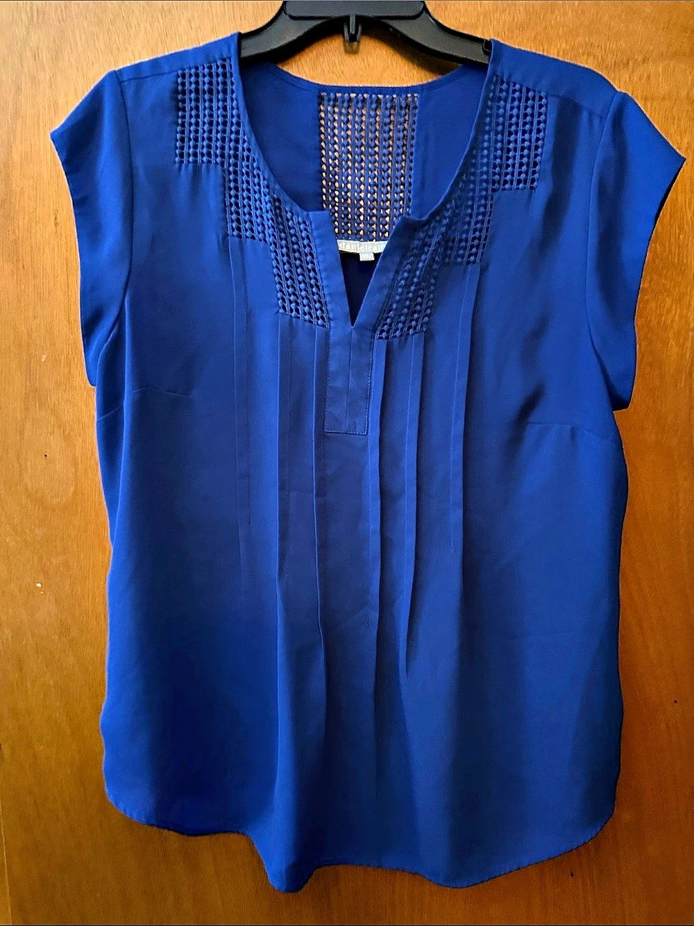 Daniel Rainn Blue Embroidered Blouse